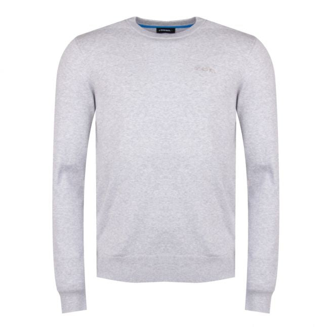 Mens Grey K-Over Crew Neck Knitted Jumper