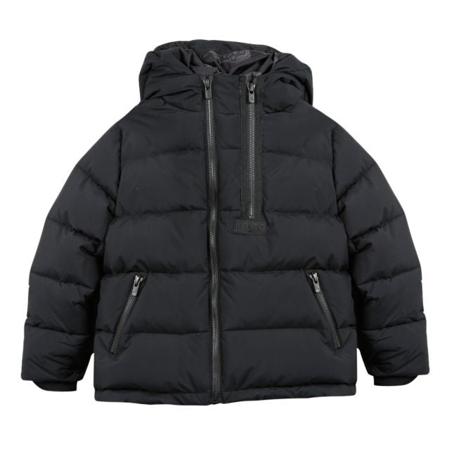 Boys Black Edmond Padded Hooded Coat