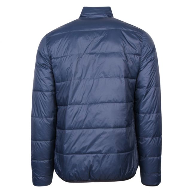 Mens Navy Zebra Padded Zip Jacket