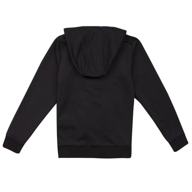 Boys Black Poly Hooded Sweat Top