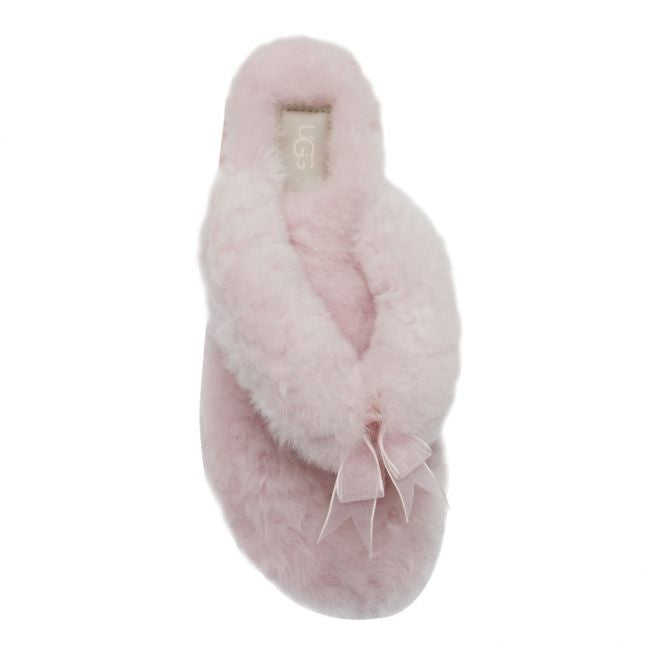 Womens Seahell Pink Fluff Flip Flop III Slippers