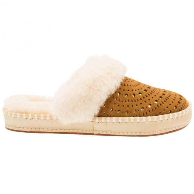 Womens Chestnut Aira Sunshine Perf Slippers