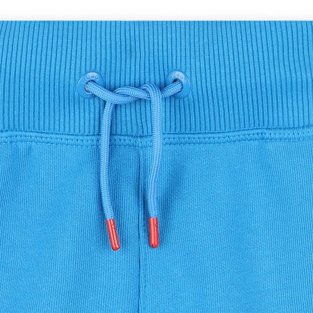 Boys Electric Blue Branded Leg Sweat Shorts