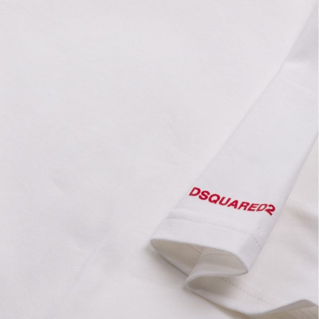 Mens White Logo Arm S/s T Shirt