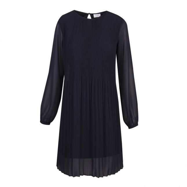 Womens Navy Vitoni Pleated Dress