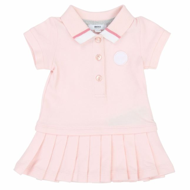 Baby Pale Pink Pleated Polo Dress