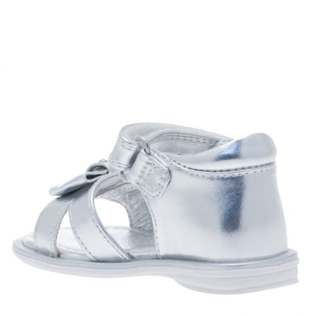 Baby Silver Maia Bow Sandals (20-25EUR)