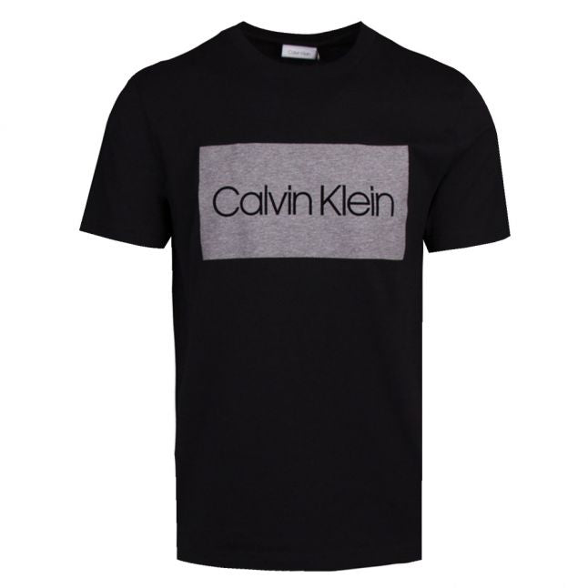 Mens Perfect Black Flock Logo S/s T Shirt