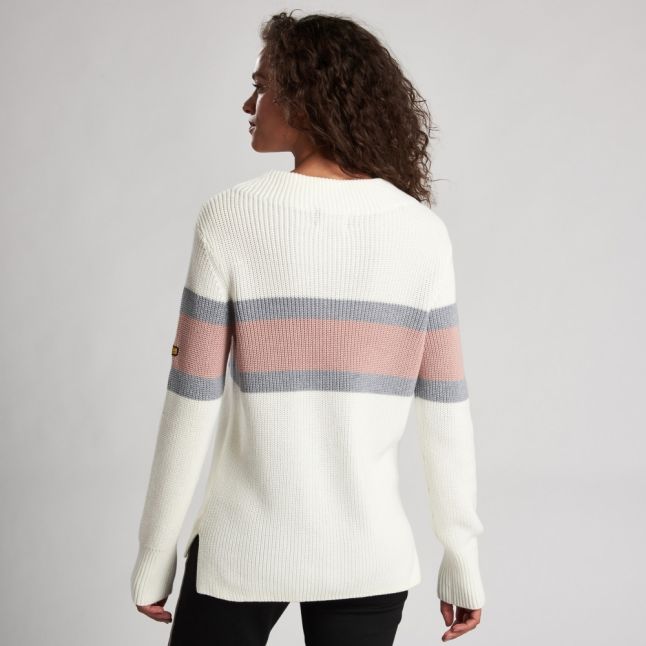 Womens Off White Strike Knitted Jumper