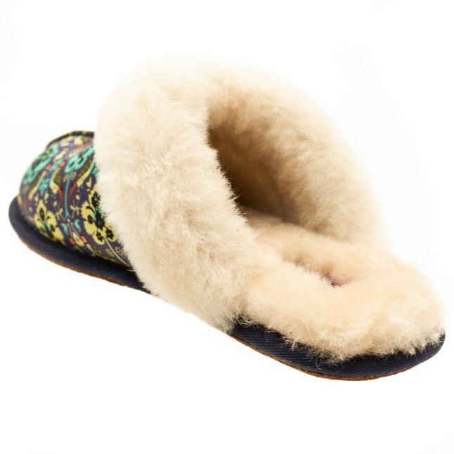 Womens Navy Scuffette Liberty Slippers