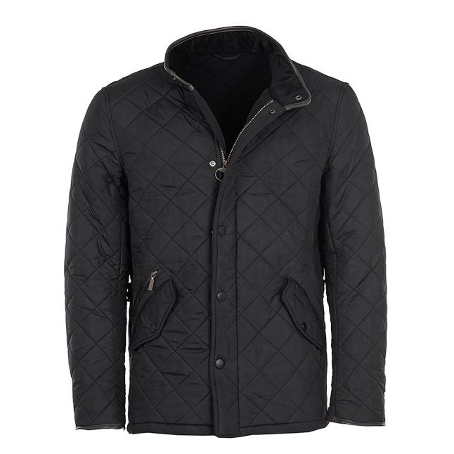 Mens Barbour Black Powell Quilted Jacket