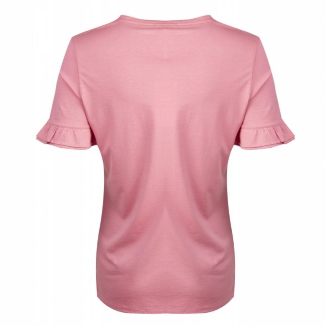 Casual Womens Medium Pink Takatja Frill S/s T Shirt