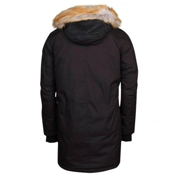 Mens Black W-Folk Parka