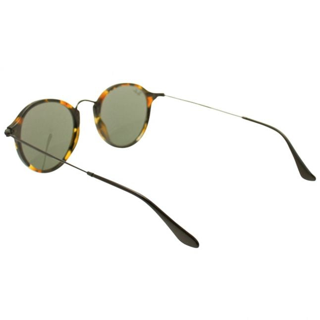 Spot Black Havana RB2447 Round Fleck Sunglasses