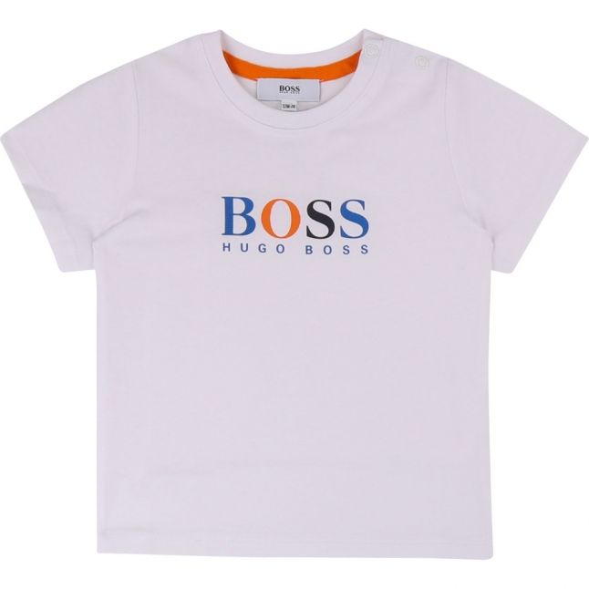 Toddler White Colour Logo S/s T Shirt