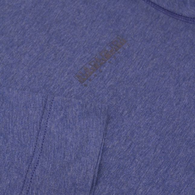 Mens Blue Marl Shew Small Logo S/s T Shirt