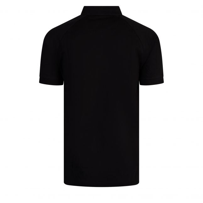 Mens Black Philix Mirror Zip S/s Polo