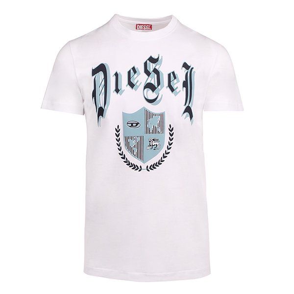 Mens Bright White T-DIEGOR-K62 S/s T-Shirt