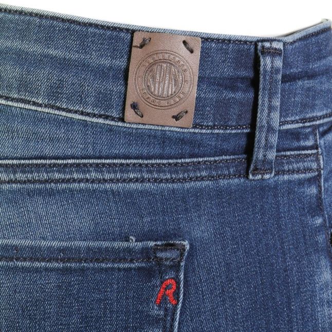 Womens Blue Luz Mid Rise Skinny Fit Jeans