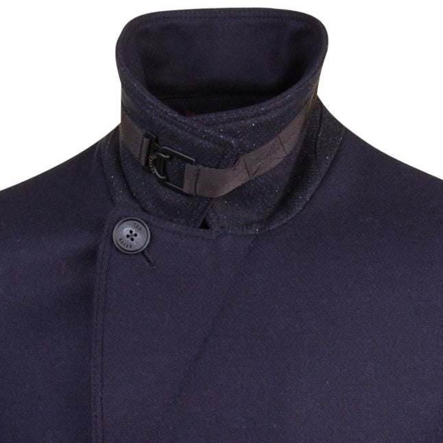 Mens Navy Zachary Wool Peacoat