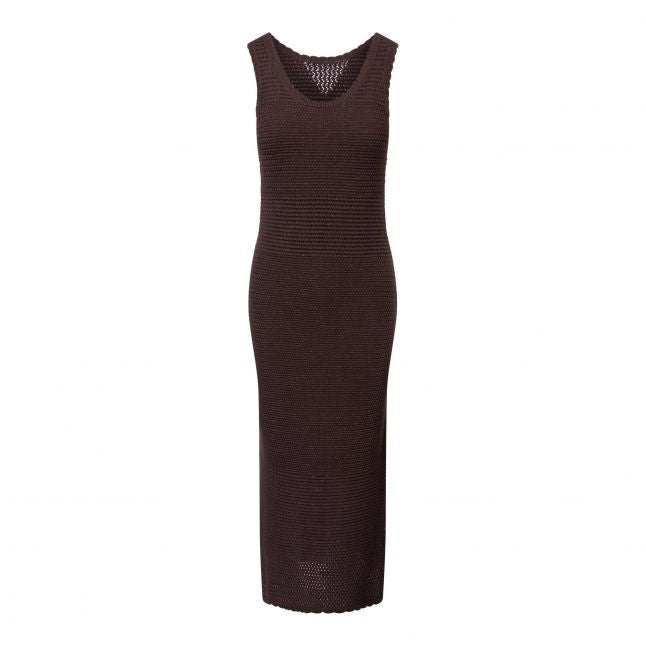 Womens Chocolate Torte Momo Nellis Crochet Midi Dress