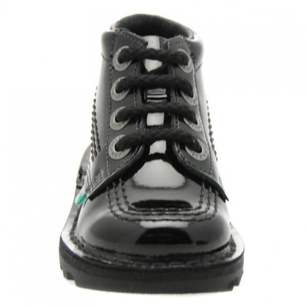 Infant Black Patent Kick Hi Shoes (5-12)