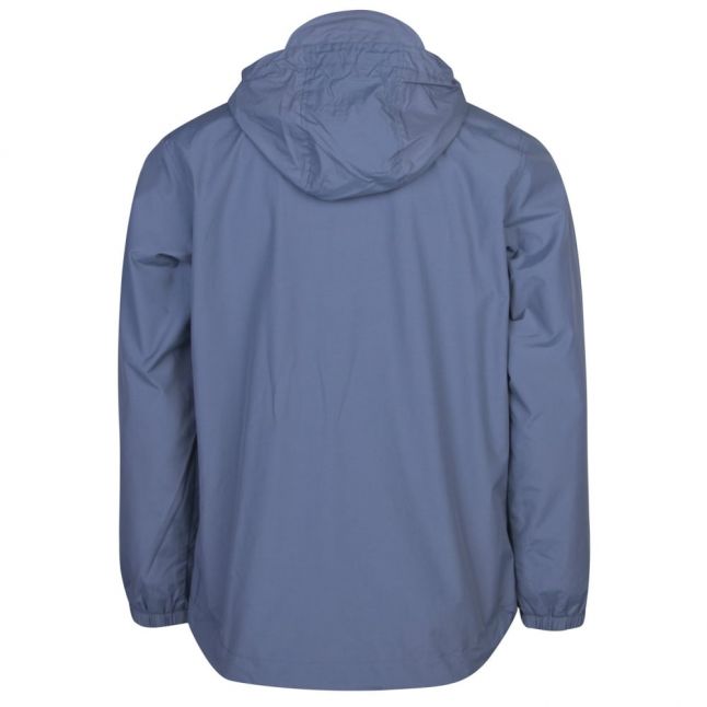 Mens Mist Blue Hooded Zip Through Jacket