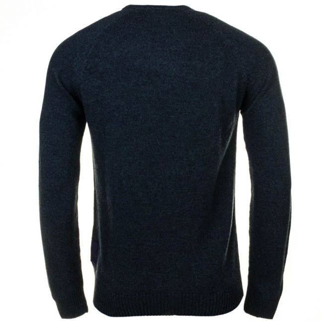 Heritage Mens Forest Mix Staple Lambswool Crew Jumper