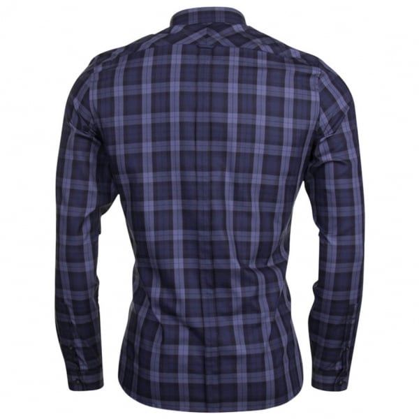 Mens Black Winter Tartan L/s Shirt