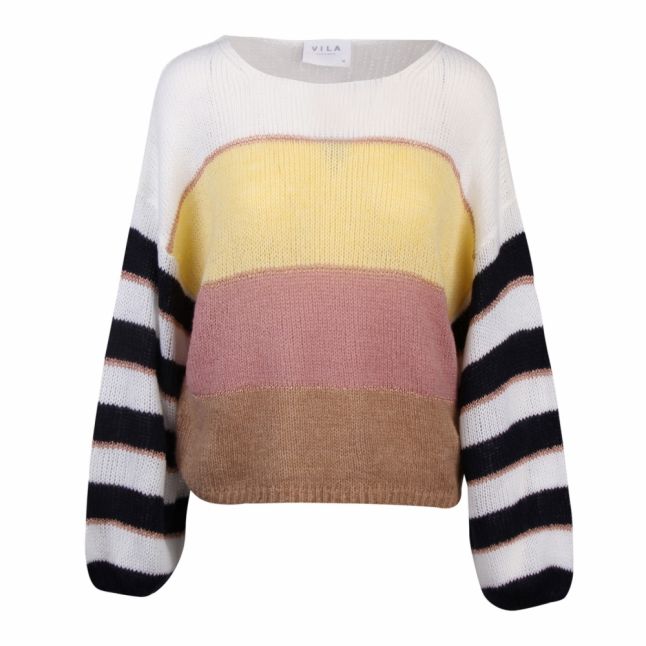 Womens Yellow Multi Vipolana Stripe Knitted Jumper