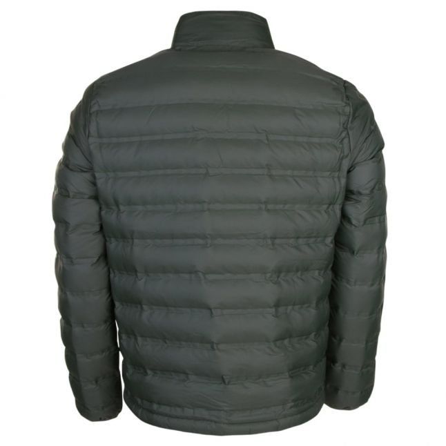 Mens Leaf Green Wadded Funnel Neck Jacket