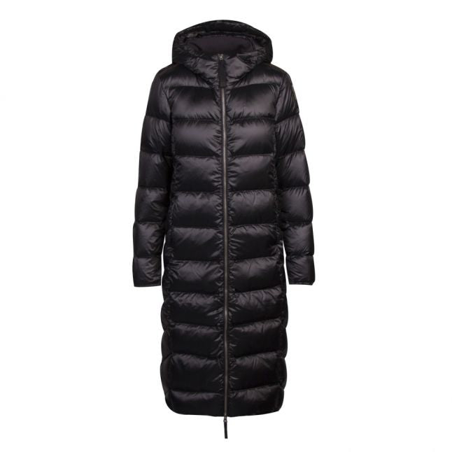 Womens Black Leah Padded Hooded Coat