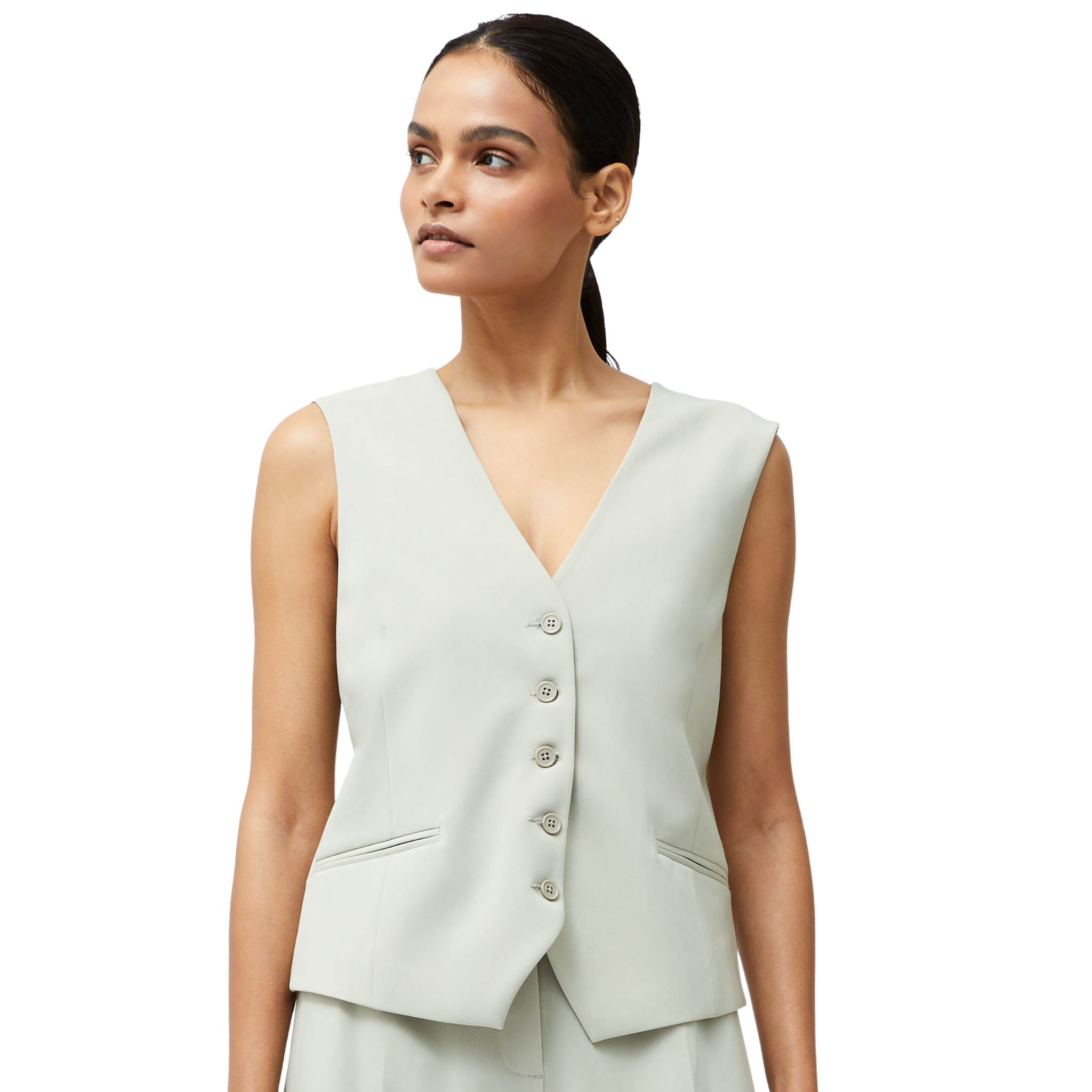 Womens French Connection Pistachio Green Angie Suiting Waist Coat