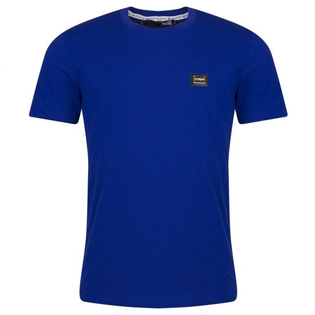 Mens Blue Logo Badge Slim S/s T Shirt