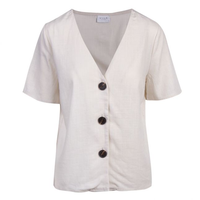 Womens Birch Vimonellie Button S/s Top