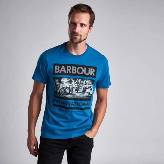 Mens Aqua Mono S/s T Shirt