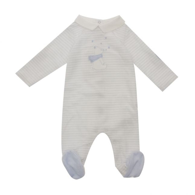 Baby Sky Striped Babygrow