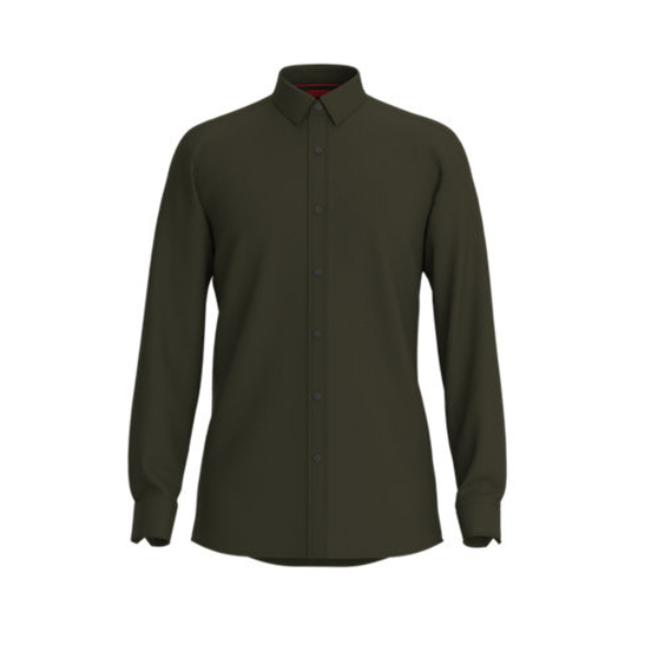 Mens Dark Green Elisha02 L/s Shirt