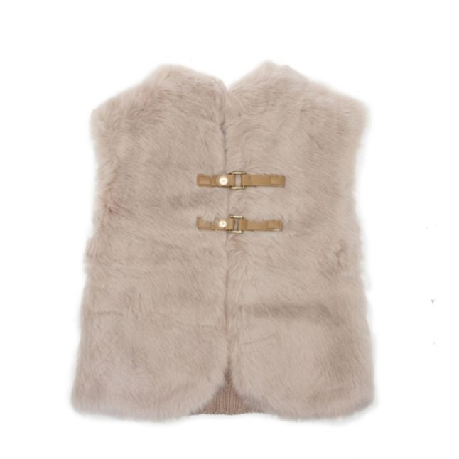 Girls Stone Faux Fur Gilet