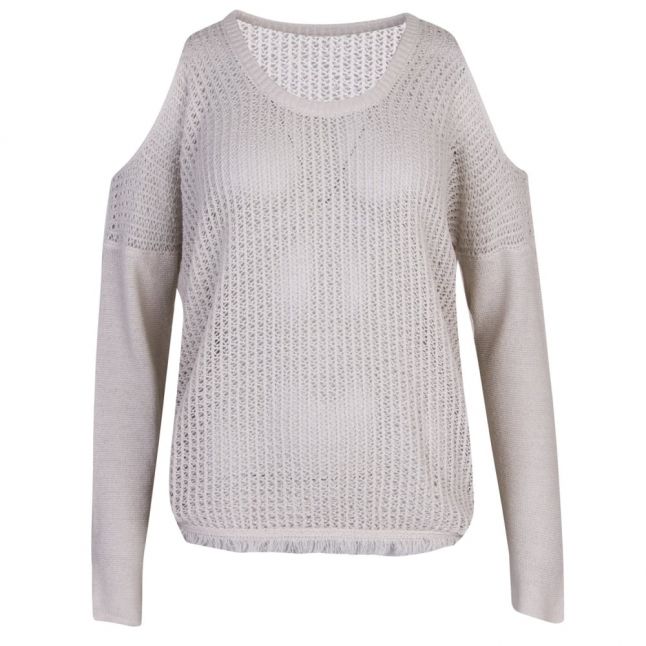 Womens Ice Cold Shoulder Knitted Jumper