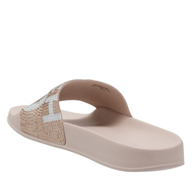 Womens Soft Pink Gilmore Jewelstone Slides