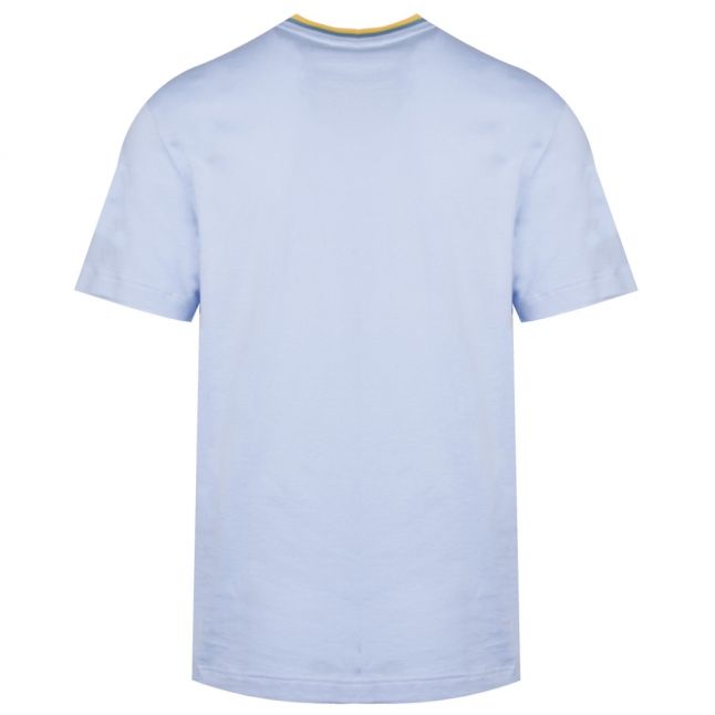 Mens Pale Blue Tape Detail Regular Fit S/s T Shirt