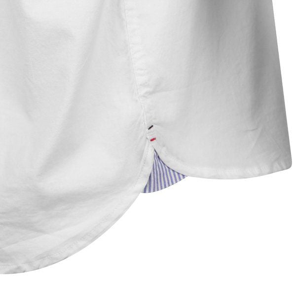 Mens White Flex Poplin Reg Fit S/s Shirt