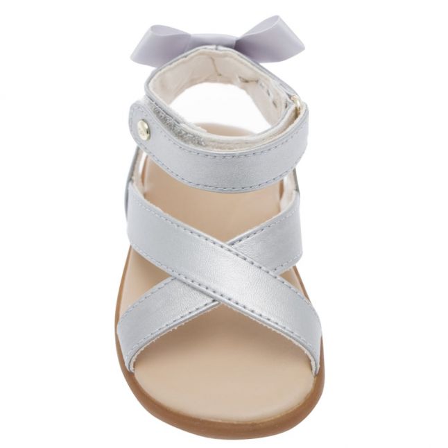 Infant Silver Maggiepie Shimmer Sandals (S-M)