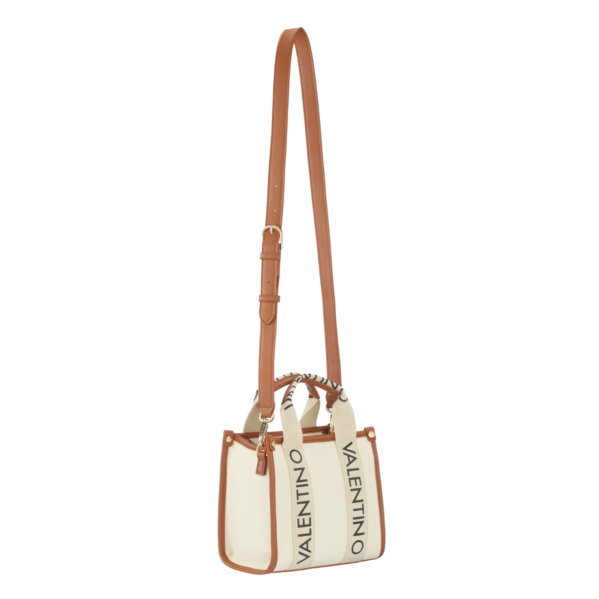 Womens Valentino Natural/Brown Candle Mini Tote Crossbody Bag