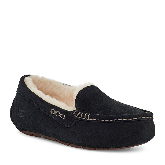 Womens Black UGG® Slippers Ansley