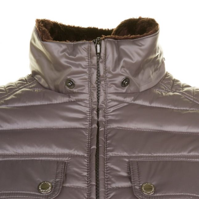 Womens Taupe Endo Baffle Quilted Jacket