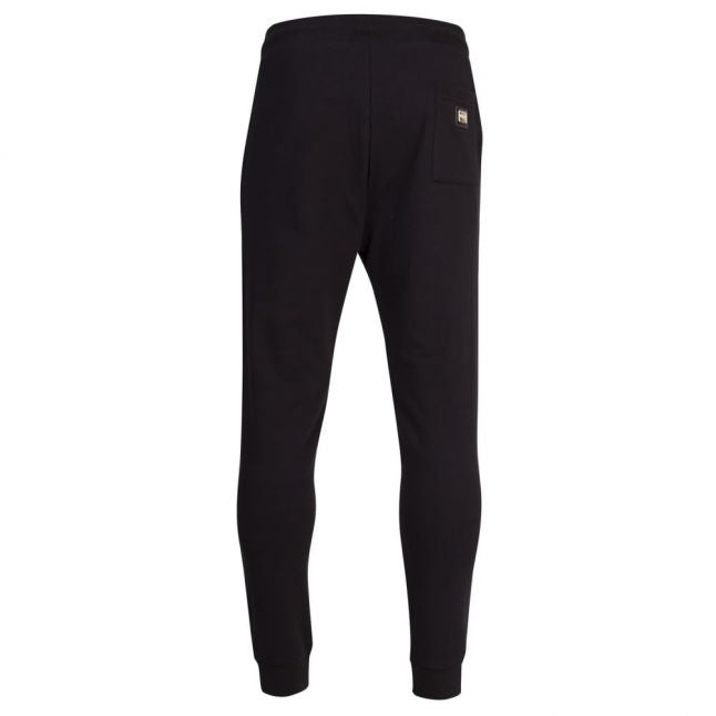 Mens Black Logo Badge Sweat Pants