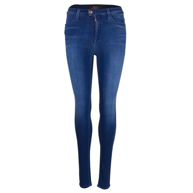 Womens Blue Wash Super High Rise Touch Skinny Fit Jeans