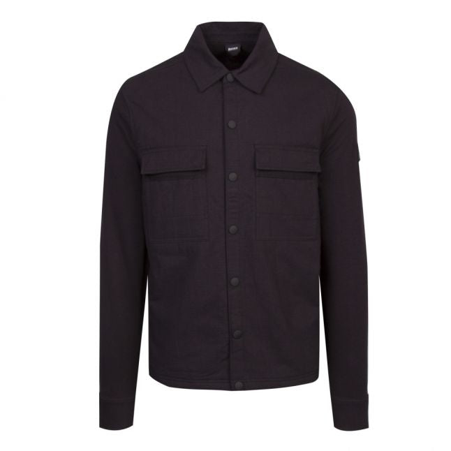 Casual Mens Black Wapple Overshirt